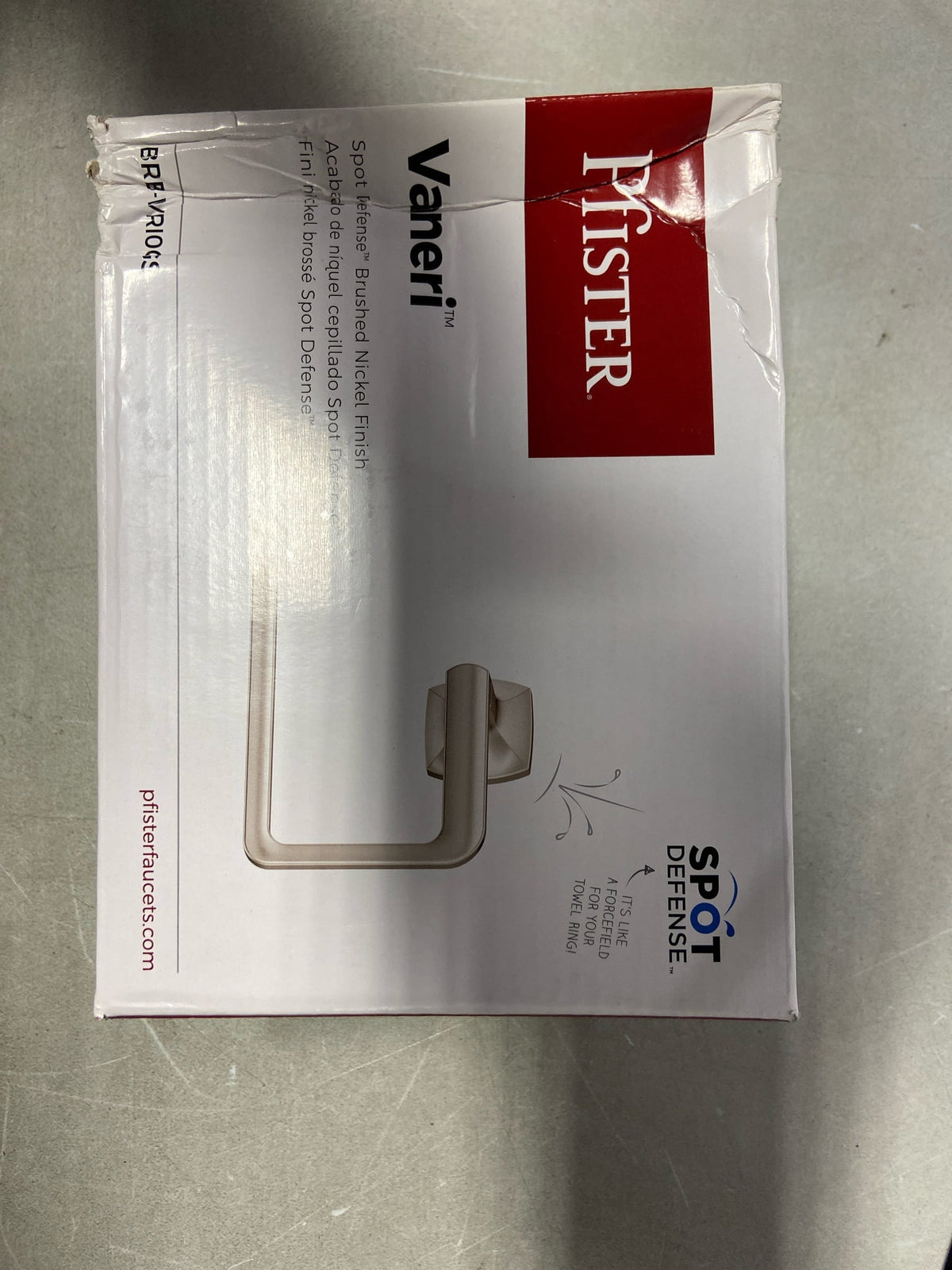 Pfister BRB-VRI0GS Vaneri Wall Mounted Towel Ring in Spot Defense Brushed Nickel