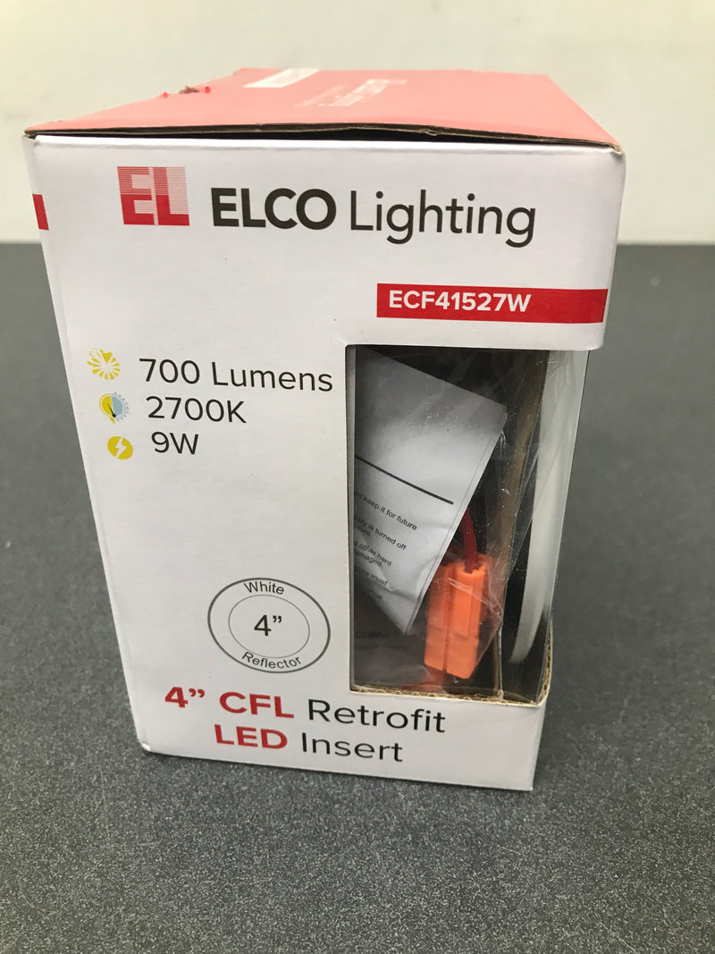 Elco ECF41527W 4" Integrated LED Open Retrofit Recessed Trim - 850 Lumens 2700 Kelvin - White