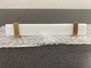 Sietto P-1901-9-SB Adjustable Center to Center 9 Inch Long Handle Cabinet Pull with White Glass - Satin Brass