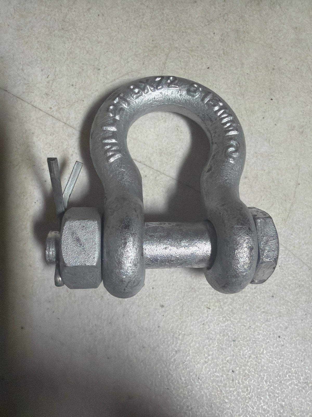 55AY27 APPROVED VENDOR Anchor Shackle: Anchor Shackle, 4,000 lb Working Load Limit, Carbon Steel, Silver