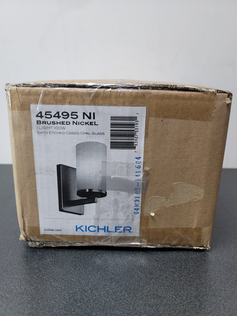 Kichler 45495NI Crosby 9" Tall Bathroom Sconce - Brushed Nickel