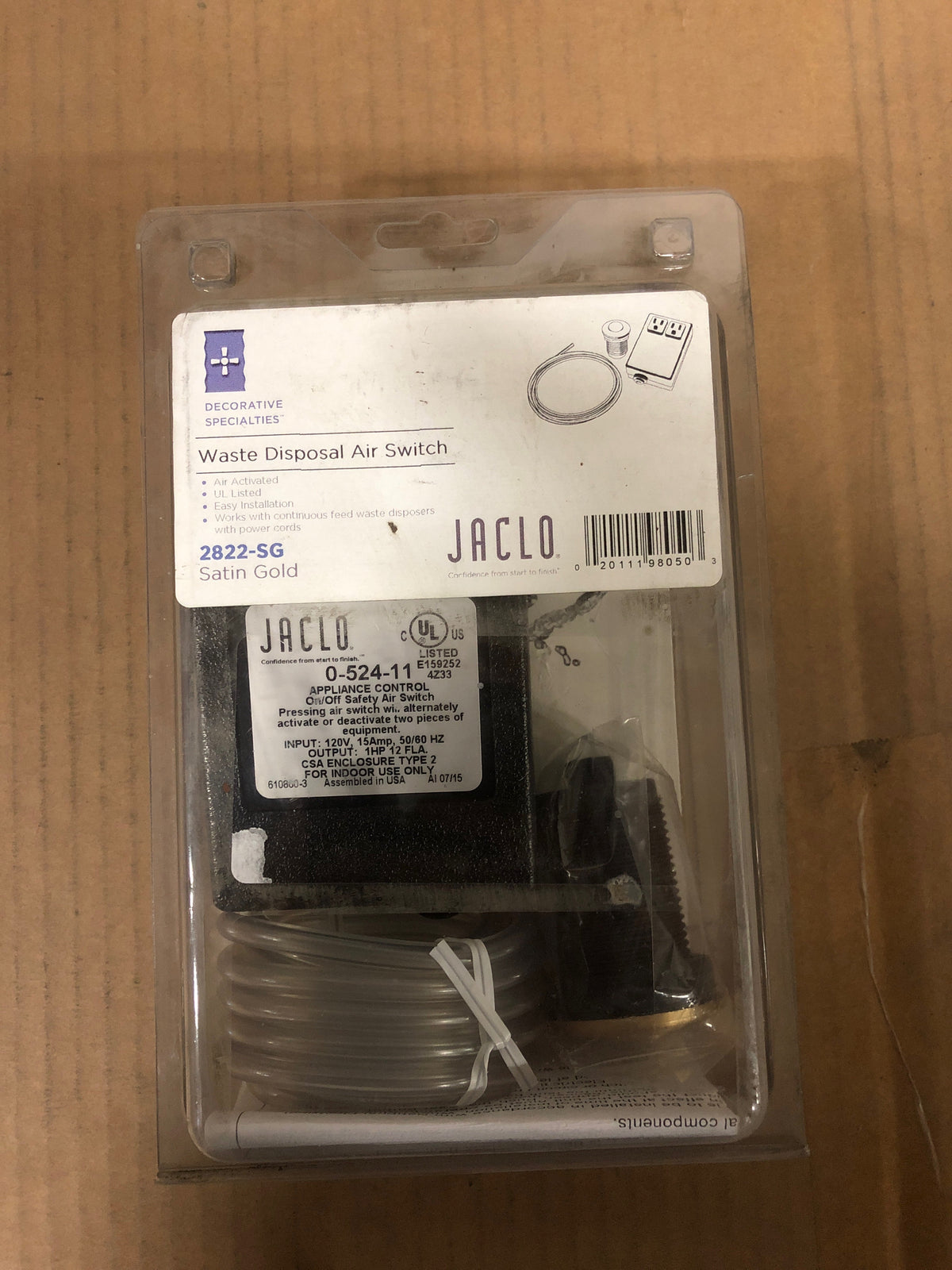 Jaclo 2822-SG Waste Disposal Round Air Switch - Satin Gold