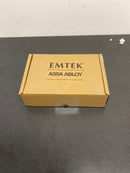 Emtek Modern Rectangular 7-1/4 Inch Privacy Mortise Pocket Door Lock for 1-3/8" Thick Doors - Flat Black