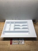 Rev-A-Shelf CT-2W-52 Value Line 21-1/4" Polymer Trim to Fit Drawer Insert Cutlery Organizer - White