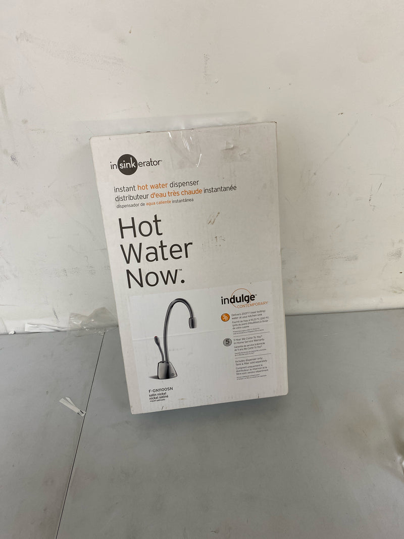 InSinkErator F-GN1100SN Instant Hot Water Dispenser, Single Handle with 5-Year In-Home - Less Tank - Satin Nickel