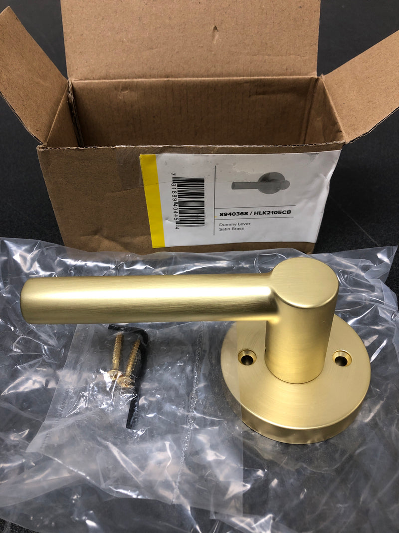 Miseno MLK5012SB Elkton Round Rod Non-Turning One-Sided Door Lever - Satin Brass