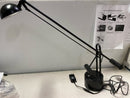 Dainolite DLED-102-BK Single Light 28" Tall Integrated LED Boom Arm Desk Lamp - Black