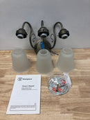 Westinghouse 67515 3 Light 16.5" Wide Bathroom Fixture with Frosted Glass - Oyster Bronze