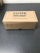 Emtek 5112ROUUS19 Round Knobset Passage Door Knob Set with Modern Rectangular Rose - Flat Black