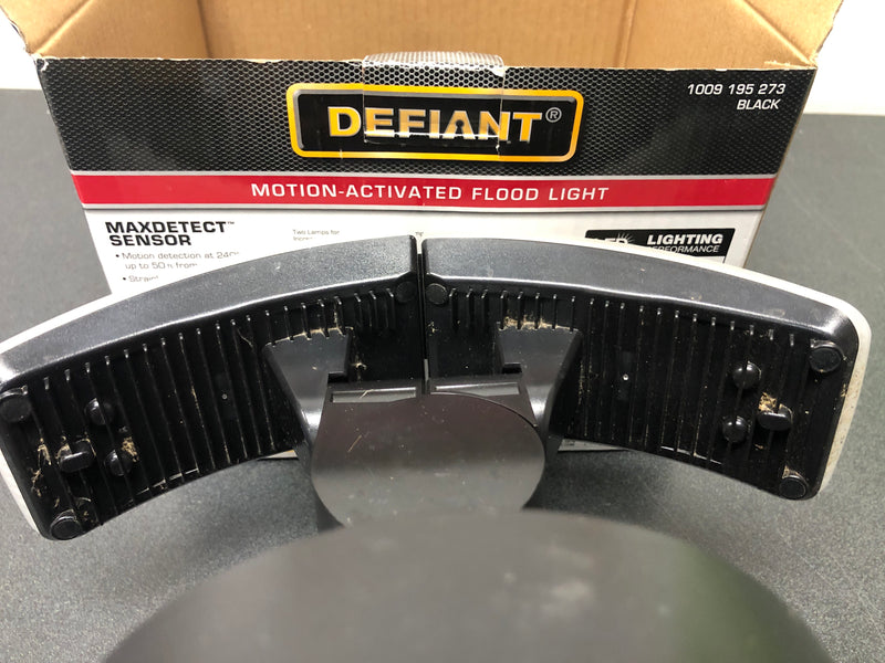 Defiant 17000053 MaxDetect 240° Black Motion Sensor Wired Outdoor Exterior 2-Head Motion Activated LED Security Flood Light 2000 Lumens