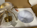 Z-Lite 743-1S-HBR Z-Studio Linen Wall Sconce, 1-Light 60 Watts, Heritage Brass