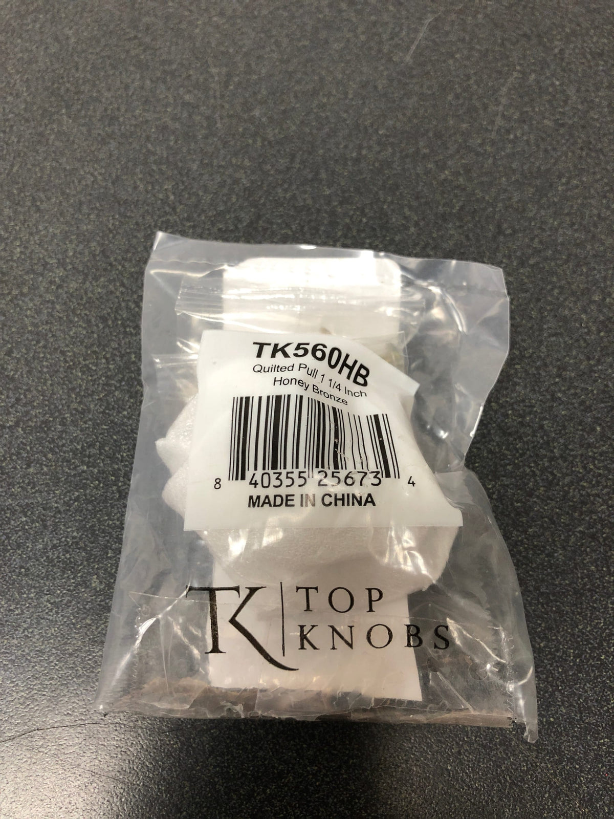 Top Knobs TK560HB Quilted 1-1/4 Inch Rectangular Cabinet Knob from the Mercer Collection - Honey Bronze