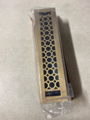 Signature Hardware 301608 Honeycomb Brass Floor Register - 2-1/4" x 12" (3-1/4" x 13-1/4" Overall) - Antique Brass