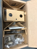 Baldwin FDROUTSR150 Round Non-Turning Two-Sided Dummy Door Knob Set with Square Rose - Satin Nickel