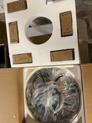 Tozing THICF6605MHKM-2209 19.6 in. Indoor Bronze Low Profile Fabric Farmhouse Caged Enclosed Flush Mount Ceiling Fan with Light Kit and Remote