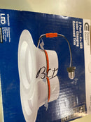 Commercial Electric 4 in. Matte White Integrated LED Recessed Trim (2-Pack)