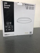 Jesco Lighting RE-GEO-FM-93014-2790-WH Relyence Single Light 14" Wide Integrated LED Flush Mount Drum Ceiling Fixture / Wall Sconce - 2800K - 90 CRI - White