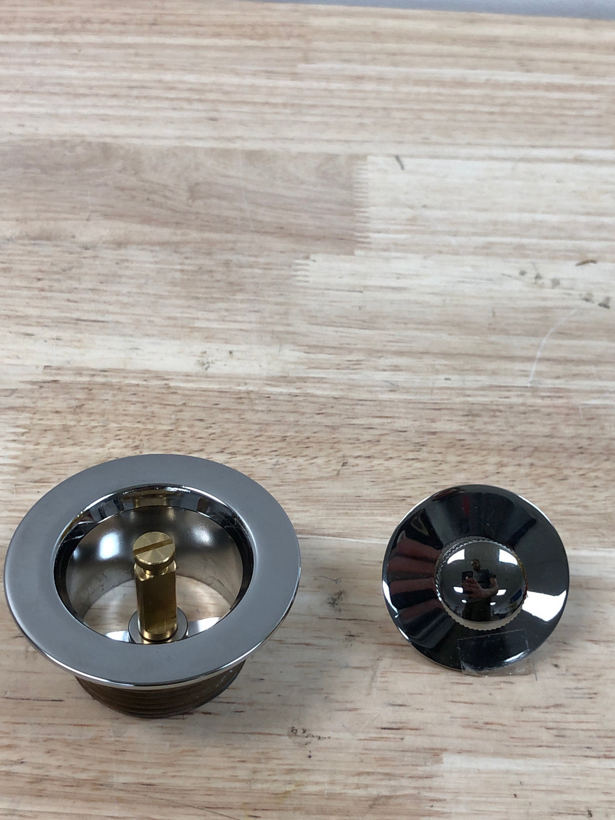 Brasstech 270/26 1-1/2" IPS Brass Lift and Turn Drain - Polished Chrome