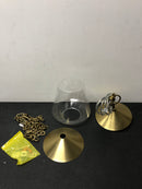 Light society LS-C318-BB-CL Beau 9 in. 1-Light Brushed Brass Pendant with Clear Glass Shade