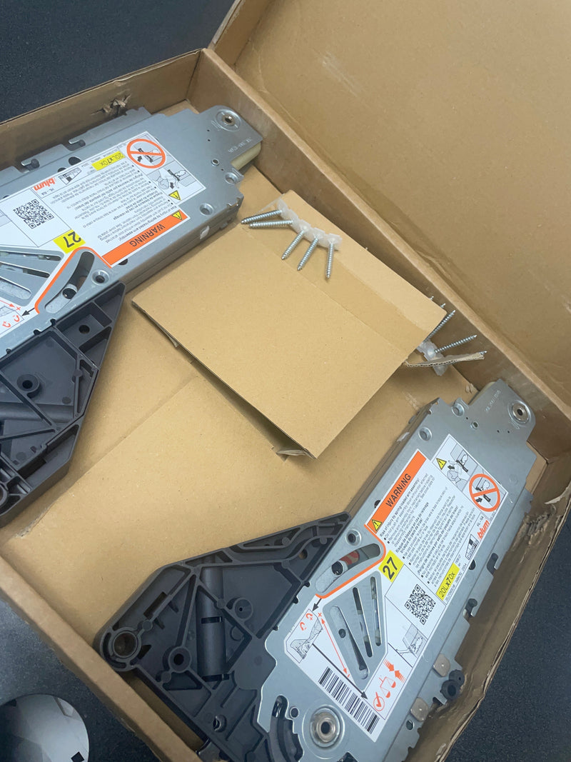 Blum 20L2700.N5 AVENTOS HL Face Frame Cabinet Lift Mechanism Set for Door Weights of 10 - 44 Pounds - Zinc Plated