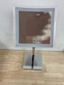 WS Bath Collections WS 83 Touch Spiegel 8-5/16" W x 16-1/8" H Contemporary Square Framed Bathroom Mirror with Light - Polished Chrome