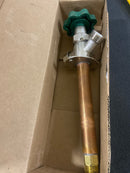 Prier Products P-164D06 1/2" MPT x 1/2" Sweat Handle-Operated Freezeless Residential Wall Hydrant with 6" Insertion - Satin Nickel