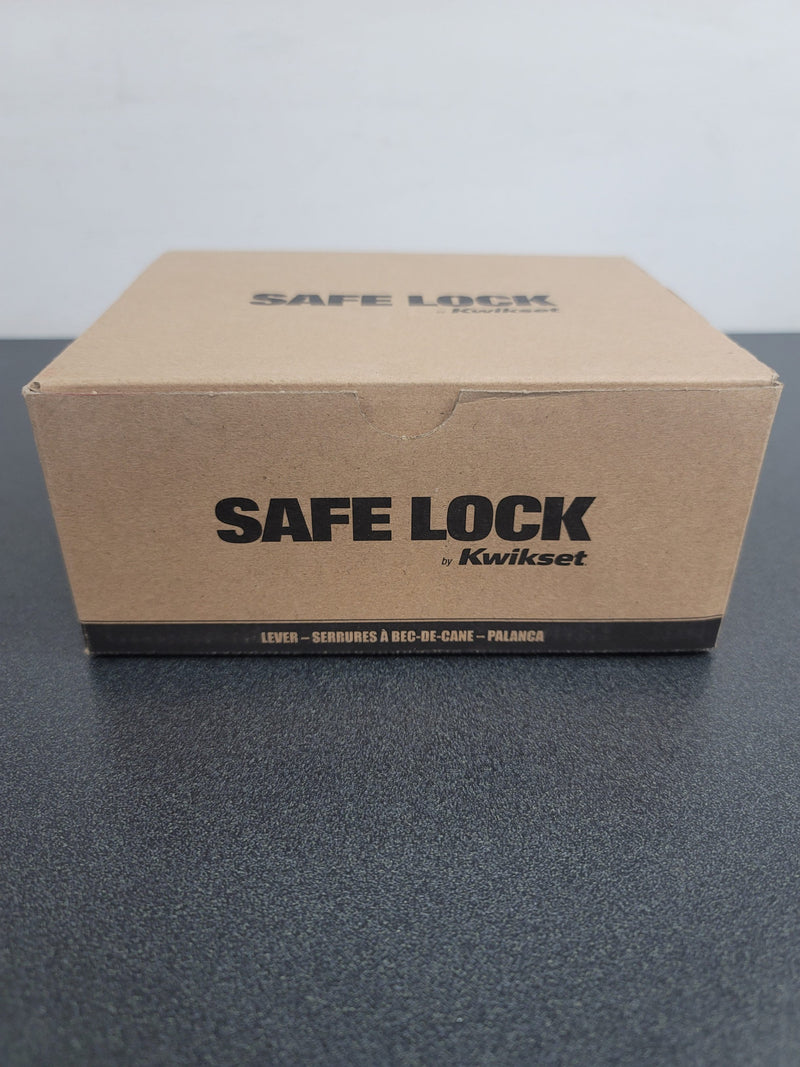 Kwikset SL1000DALSQT-15 Safe Lock by Kwikset Daylon Passage Door Lever Set with Square Rose - Satin Nickel