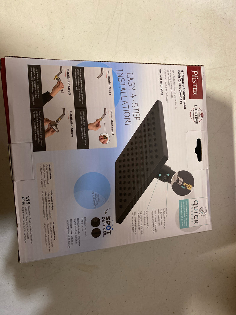 Pfister 015-WS2-UT03QSDB Universal 1.75 GPM Single Function Shower Head - Spot Defense Matte Black