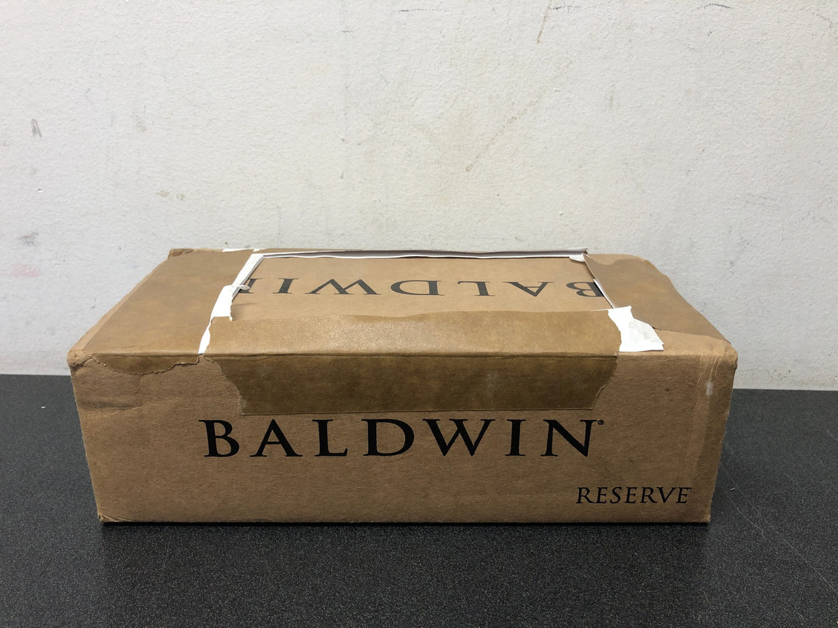 Baldwin FDFEDTSR190 Federal Non-Turning Two-Sided Through-Door Dummy Door Lever Set from the Reserve Collection - Satin Black