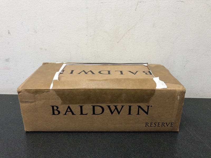 Baldwin FDFEDTSR190 Federal Non-Turning Two-Sided Through-Door Dummy Door Lever Set from the Reserve Collection - Satin Black