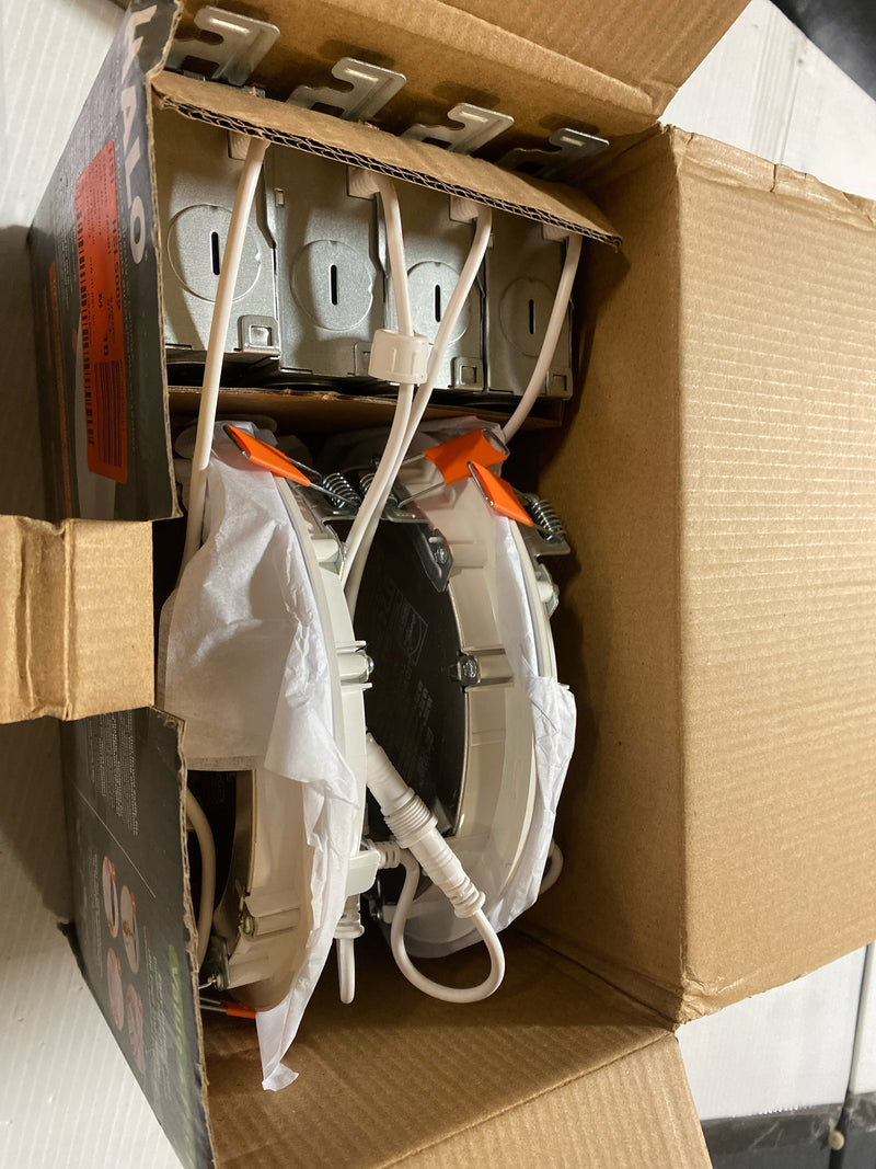 Halo HLBSL609FS5-4PK HLBSL 6 in. Can Less Integrated LED, 900 Lumens, 5CCT, White (4-Pack)