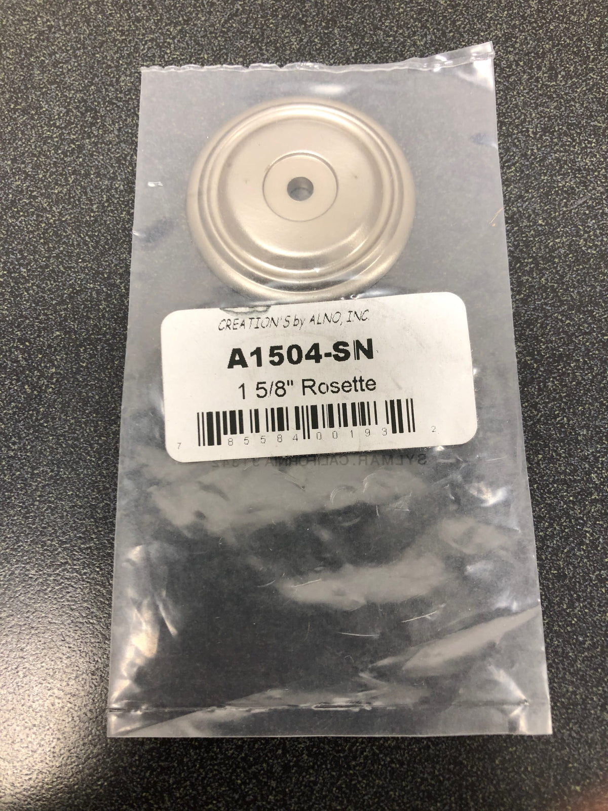 Alno A1504-SN Venetian 1-5/8 Inch Diameter Cabinet Knob Backplate Rosette - Satin Nickel