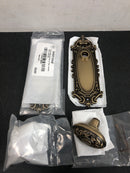 Signature Hardware 480935 Valma Solid Brass Passage Door Knob Set with Adjustable 2-3/8" or 2-3/4" Backset - Antique Brass