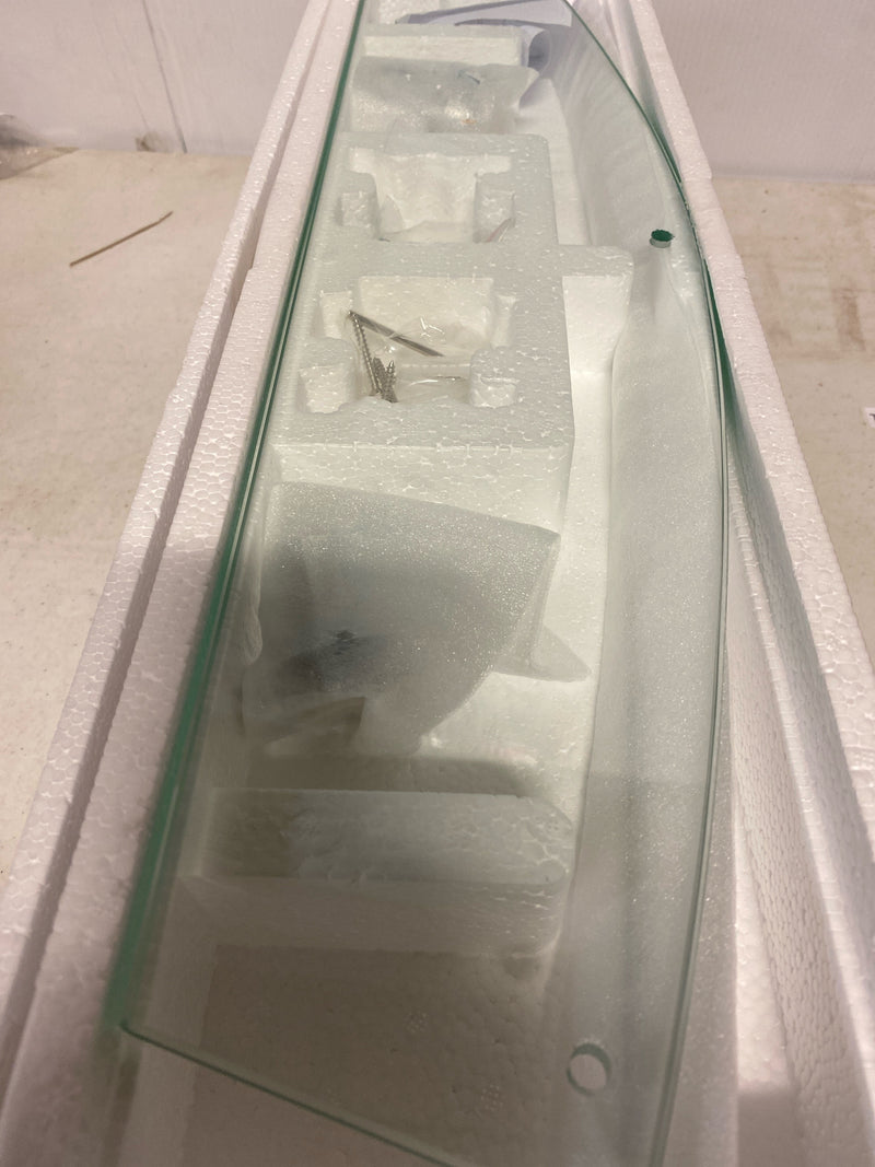 Signature Hardware 296442 Ceeley 24" Tempered Glass Bathroom Shelf - Chrome