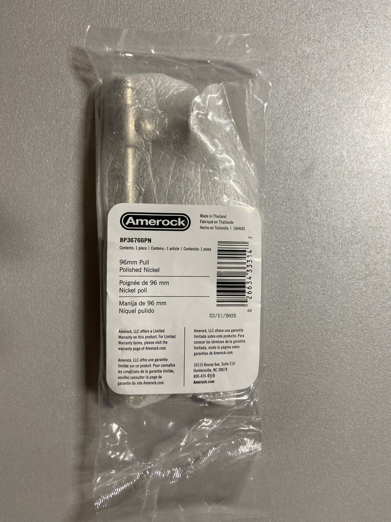 Amerock BP36766PN Winsome 3-3/4 in. (96 mm) Traditional Polished Nickel Bar Cabinet Pull