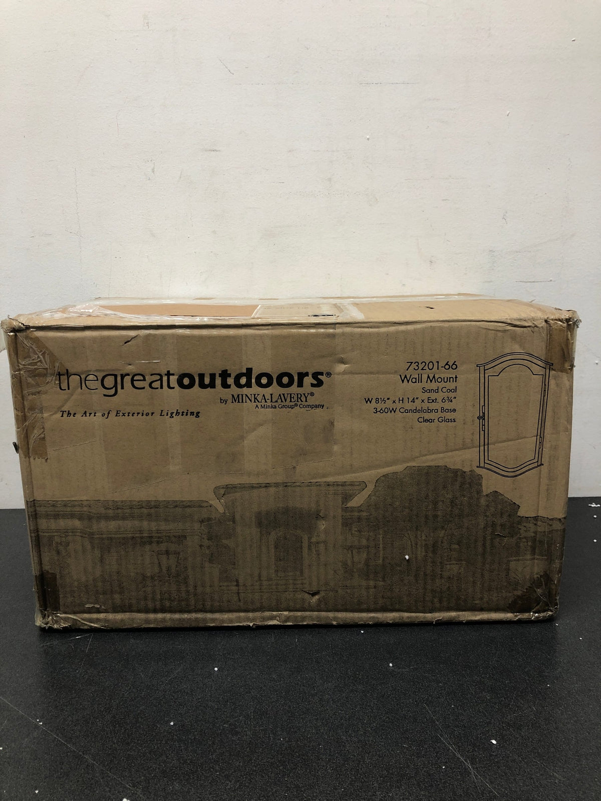 The Great Outdoors 73201-66 Houghton Hall 3 Light 8-1/2" Wide Outdoor Wall Sconce with Clear Glass - Sand Coal