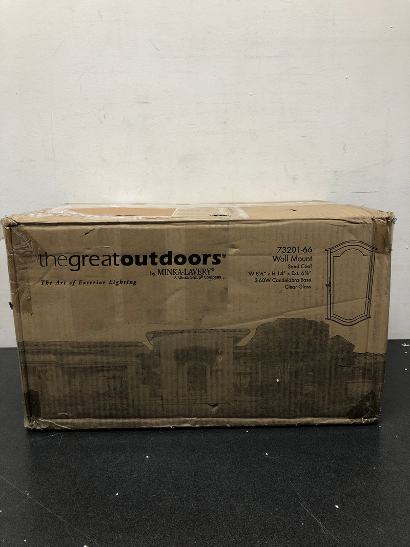 The Great Outdoors 73201-66 Houghton Hall 3 Light 8-1/2" Wide Outdoor Wall Sconce with Clear Glass - Sand Coal