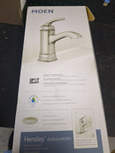 Moen WS84414MSRN Hensley Single Hole Single-Handle Bathroom Faucet in Spot Resist Brushed Nickel