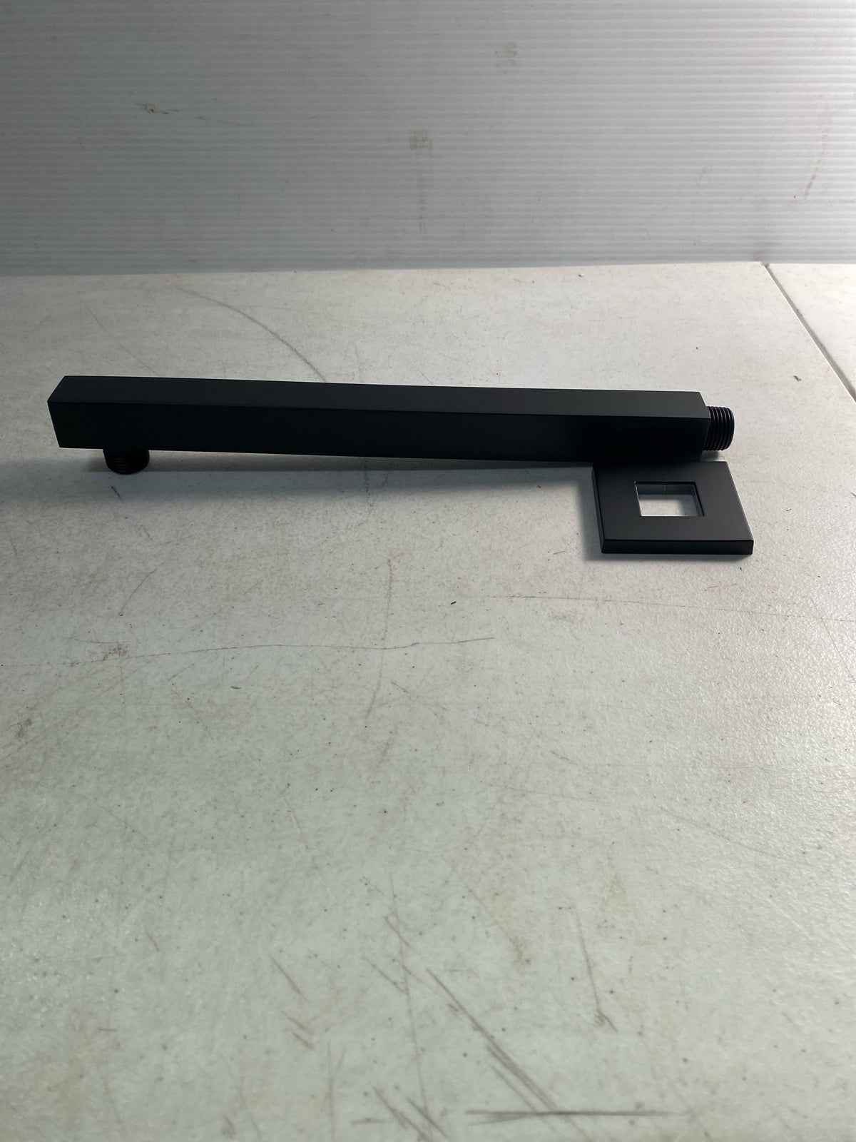 Signature hardware SHRSA120SMB 12 in. Modern Square Wall Mounted Shower Arm and Flange Matte Black
