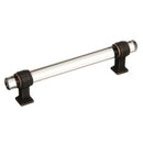 Amerock BP36655CORB Glacio 5-1/16 Inch Center to Center Bar Cabinet Pull - Clear / Oil Rubbed Bronze