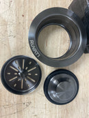 Ruvati RVA1042BL Garbage Disposal Flange with Basket Strainer and Stopper - Gunmetal Black