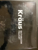 Kraus FUS-14103MB Indy 1.2 GPM Widespread Bathroom Faucet with Pop-Up Drain Assembly and Overflow Cap - Matte Black