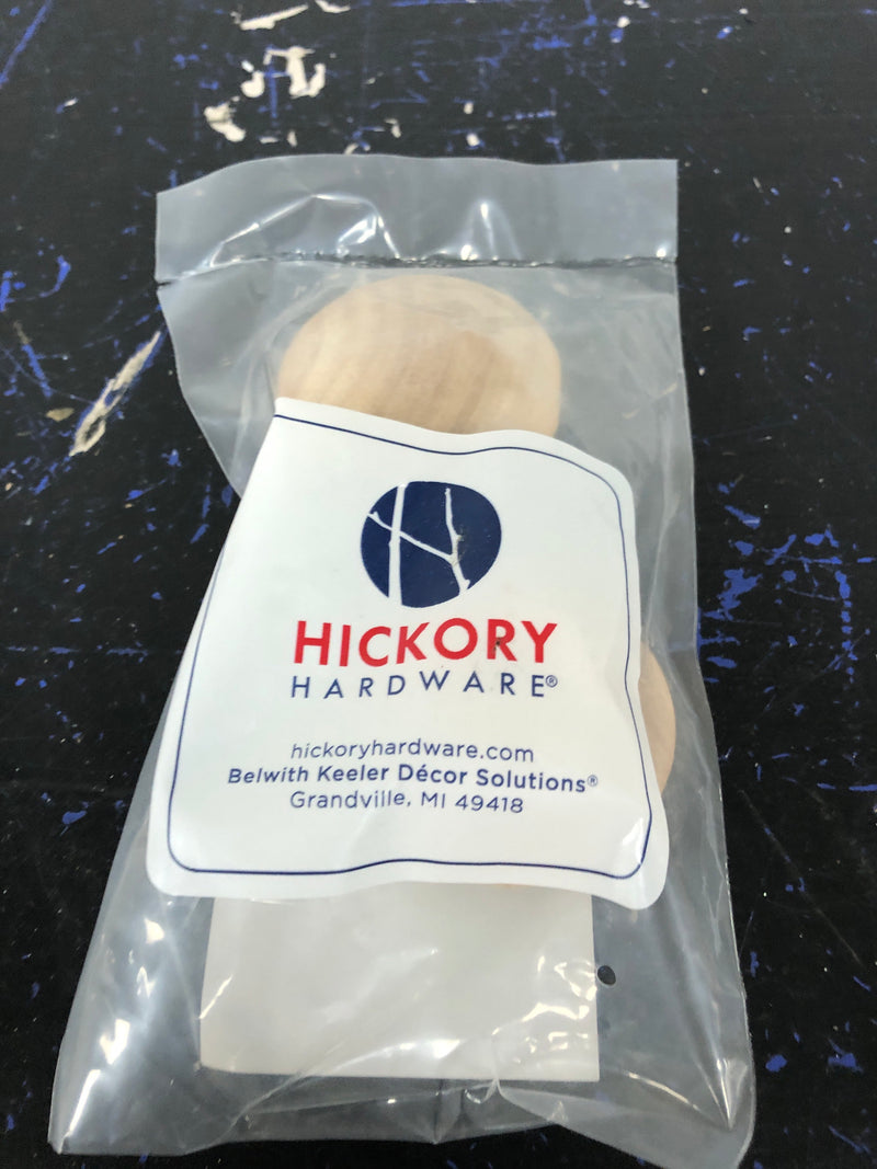 Hickory Hardware P186-UW Natural Woodcraft 2 Inch Mushroom Cabinet Knob - Unfinished Wood