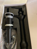 Bwe A-96573H-Black Waterfall Single Hole Single-Handle Vessel Bathroom Faucet With Pop-up Drain Assembly in Matte Black