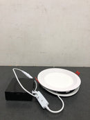 Commercial electric 91477 Ultra Slim Integrated LED 6 in Round Adj Color Temp Canless Recessed Light for Kitchen Bath Living rooms, White