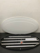 Commercial electric 564461111 32 in. Oval White with Matte Black Border LED Flush Mount Ceiling Light 3000 Lumens 3000K 4000K 5000K Dimmable