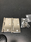Emtek 91013US15 3.5" x 3.5" Square Corner Plain Bearing Mortise Hinge - Pair - Satin Nickel