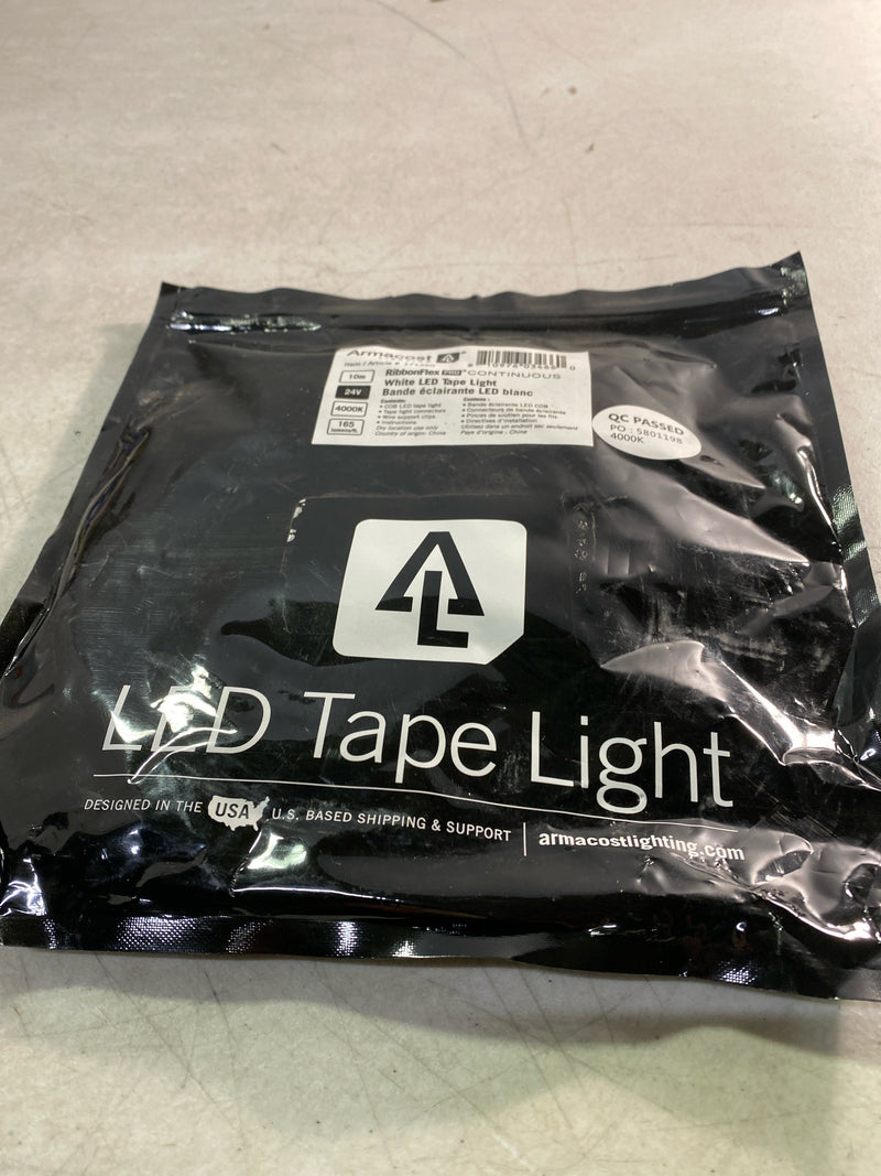 Armacost lighting 171350 RibbonFlex Pro 24-Volt White COB 32.8 ft. Dimmable Cuttable Integrated LED Strip Light Tape 4000K 165 Lumen/Ft