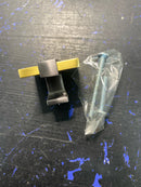 Amerock BP36680BGLBCR Overton 1-5/16 Inch Square Cabinet Knob - Brushed Gold / Black Chrome