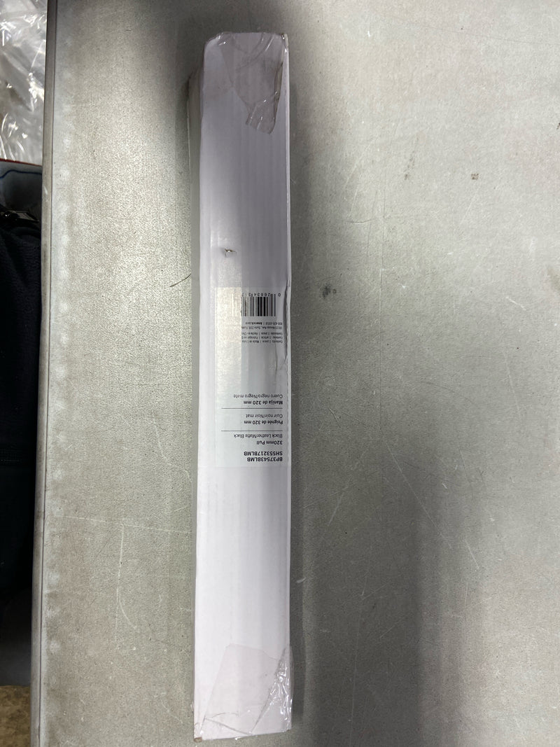 Signature Hardware 489522 Lazzara 12-5/8 Inch Center to Center Black Leather Bar Cabinet Pull - Matte Black